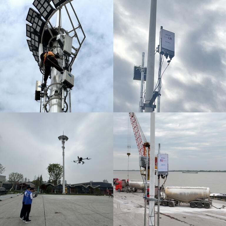 5G-A毫米波能力專網(wǎng)場(chǎng)景應(yīng)用測(cè)試。中國(guó)電信安徽公司供圖