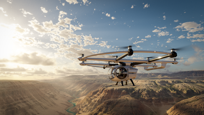 多旋翼eVTOL飛行器ZG-ONE“鵲飛”。圖源：零重力飛機工業(yè)微信公眾號